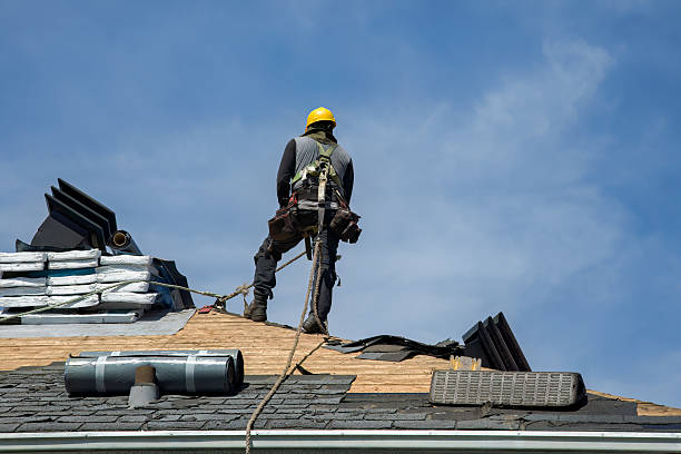 Professional Gutter Installation technician working in Pickett, WI
